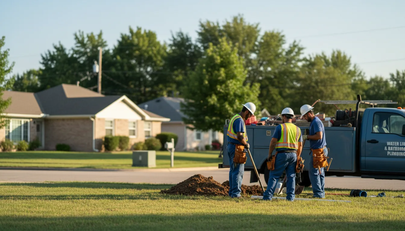Residential water line and bathroom plumbing service in Franklintown, PA